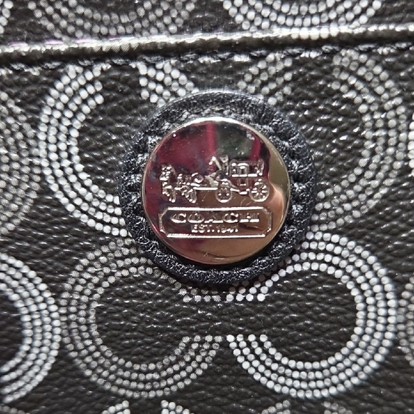 Coach Black and Silver Wristlet - Picture 3 of 9